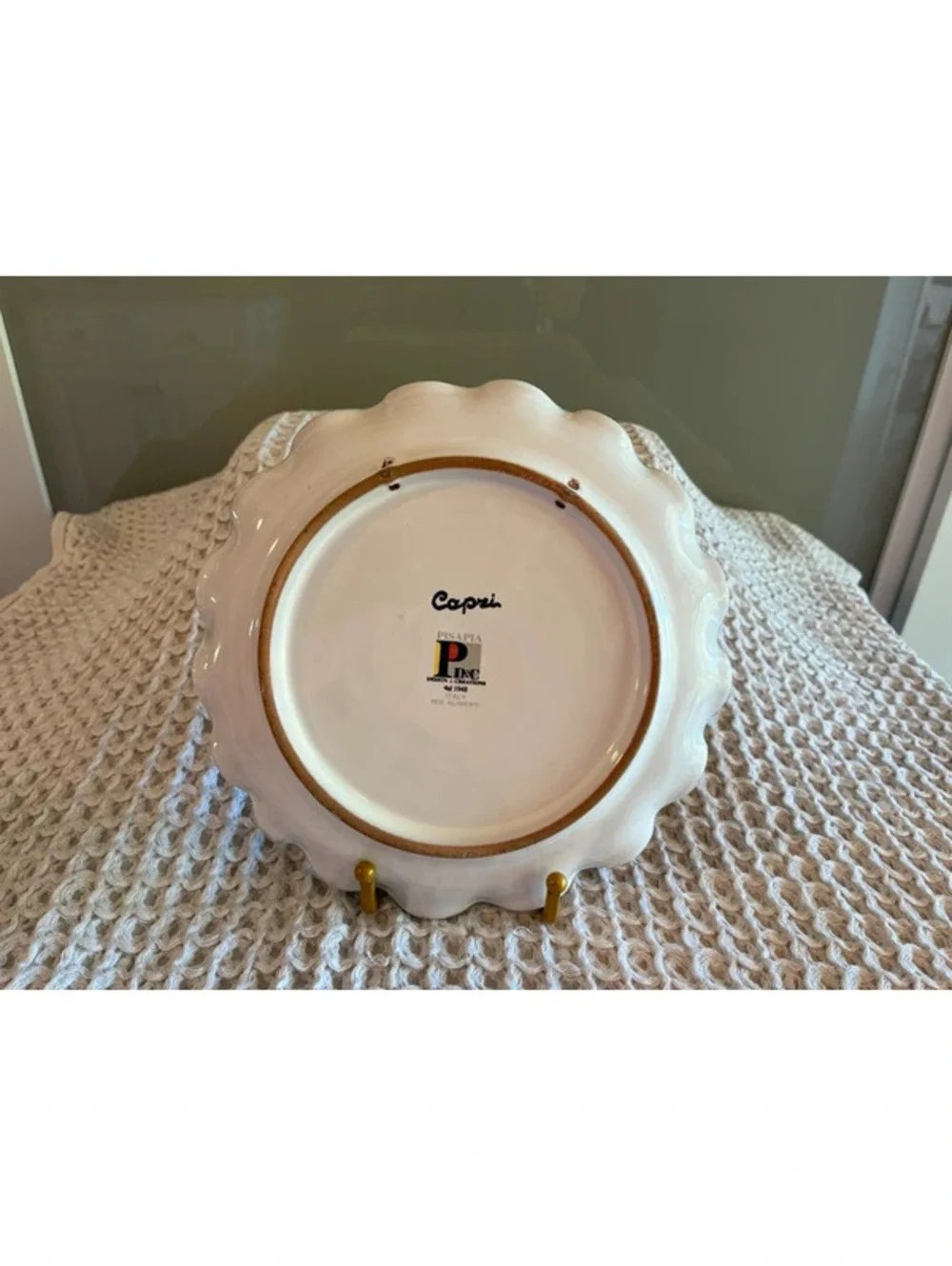 Vintage Italian ceramic souvenir wall plate 456